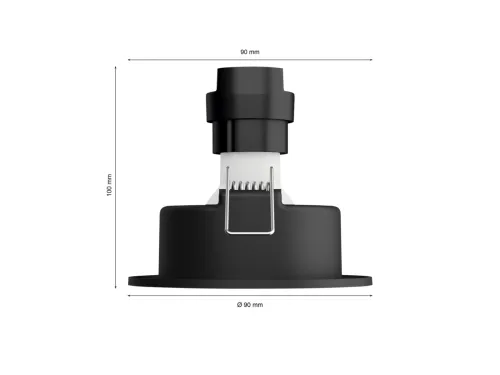 Không gian ánh sáng trắng và màu Hue Centura Recessed Spotlight (Black)