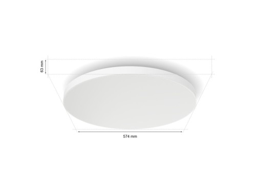 Không gian ánh sáng trắng và màu Hue Datura Ceiling Light L