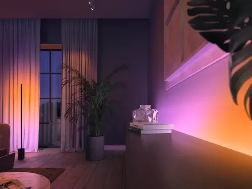Không gian ánh sáng trắng và màu Hue Gradient Lightstrip base