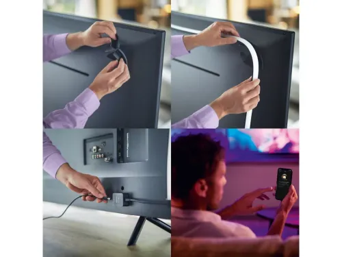 Không gian ánh sáng trắng và màu Hue Play Gradient Lightstrip for TV 65