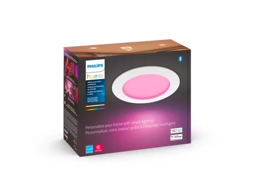 Không gian ánh sáng trắng và màu Hue Slim Downlight L