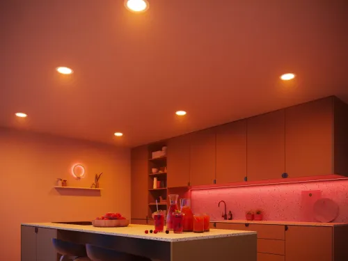 Không gian ánh sáng trắng và màu Hue Slim Downlight L