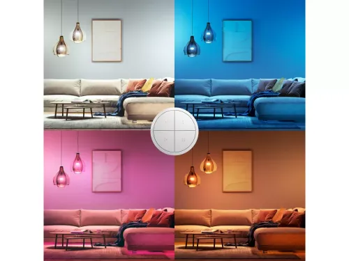 Không gian ánh sáng trắng và màu Philips Hue Tap Dial Switch White