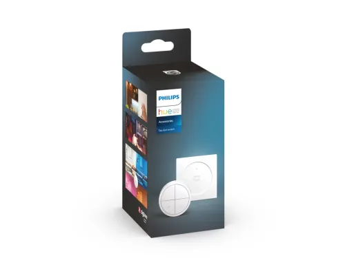 Không gian ánh sáng trắng và màu Philips Hue Tap Dial Switch White
