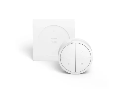 Không gian ánh sáng trắng và màu Philips Hue Tap Dial Switch White