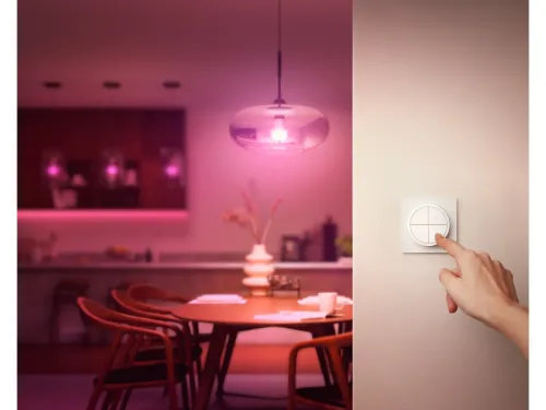 Không gian ánh sáng trắng và màu Philips Hue Tap Dial Switch White